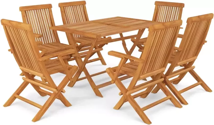 VidaXL 7-delige Tuinset massief teakhout - Foto 3