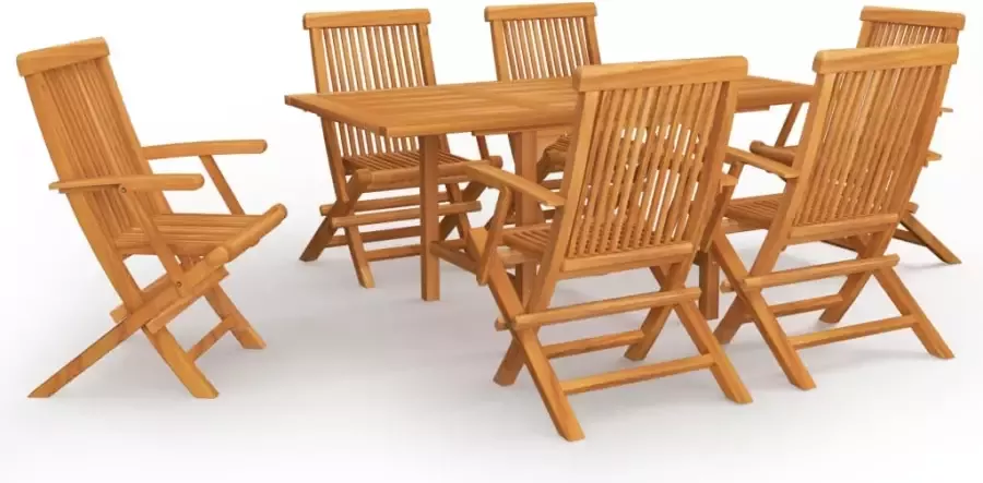 VidaXL 7-delige Tuinset massief teakhout - Foto 3