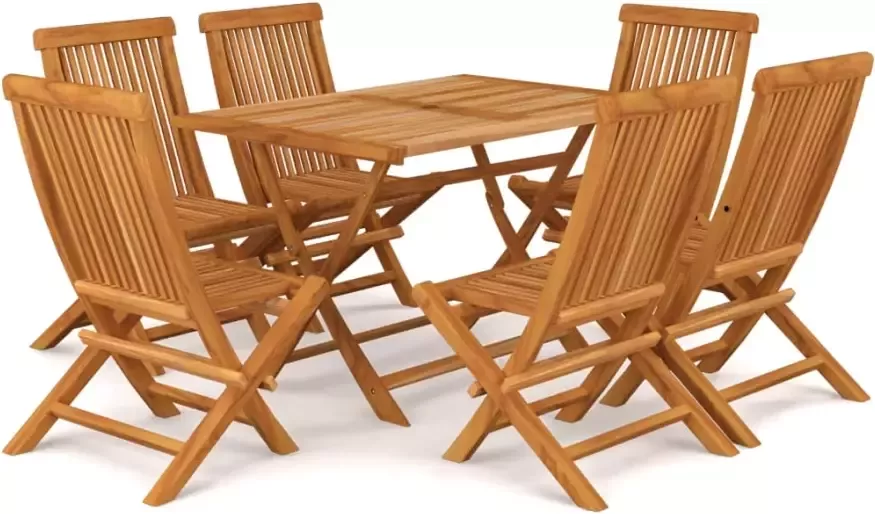 VidaXL 7-delige Tuinset massief teakhout - Foto 3