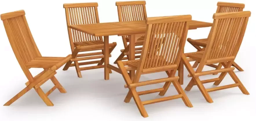 VidaXL 7-delige Tuinset massief teakhout - Foto 3