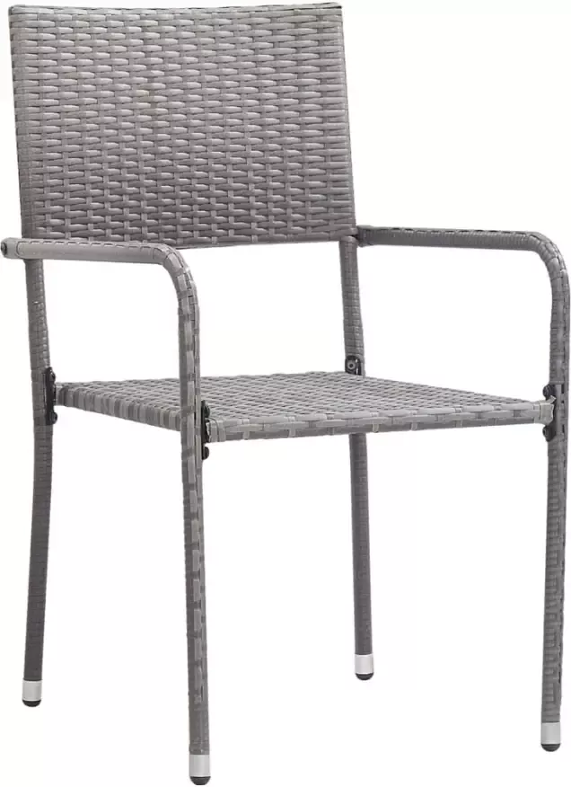 VIDAXL 7-delige Tuinset poly rattan antracietkleurig - Foto 2