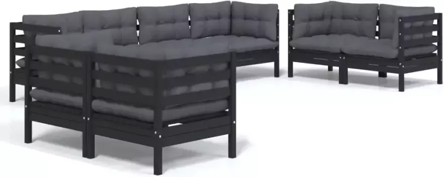 VIDAXL 8-delige Loungeset met kussens massief grenenhout - Foto 2