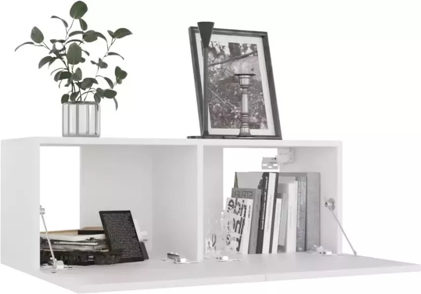 VidaXL 8-delige Tv-meubelset bewerkt hout wit - Foto 4