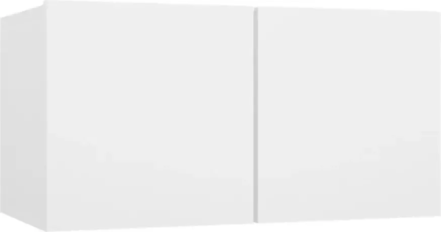 VidaXL 8-delige Tv-meubelset bewerkt hout wit - Foto 4