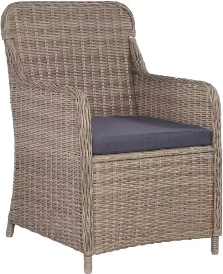 VidaXL 9-delige Tuinset poly rattan bruin