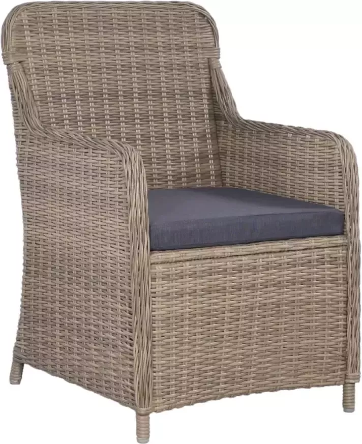 VidaXL 9-delige Tuinset poly rattan bruin