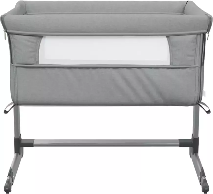 VidaXL -Babybed-met-matras-linnen-lichtgrijs - Foto 4