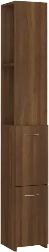VIDAXL Badkamerkast 25x26 5x170 cm bewerkt hout bruin eikenkleur - Foto 3
