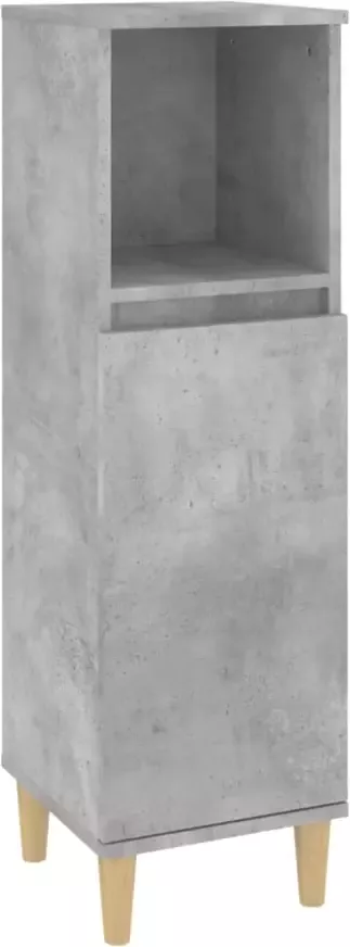 VIDAXL Badkamerkast 30x30x100 cm bewerkt hout betongrijs - Foto 3