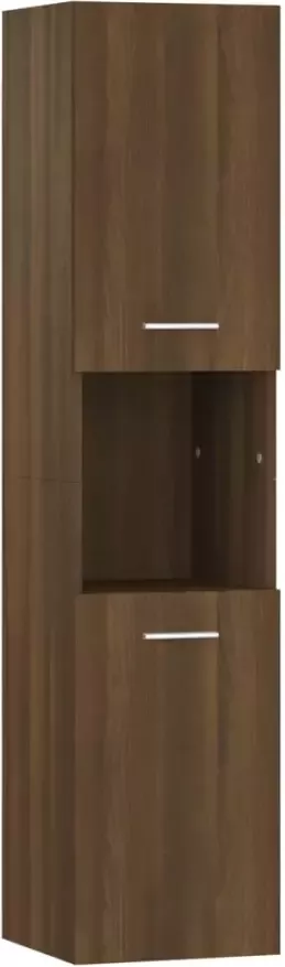 VIDAXL Badkamerkast 30x30x130 cm bewerkt hout bruin eikenkleur - Foto 3