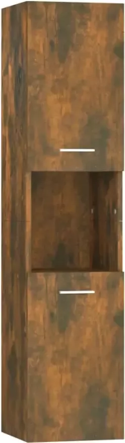 VIDAXL Badkamerkast 30x30x130 cm bewerkt hout gerookt eikenkleurig - Foto 3