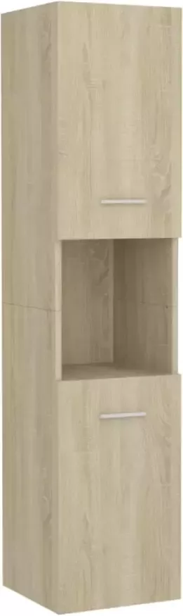 VIDAXL Badkamerkast 30x30x130 cm bewerkt hout sonoma eikenkleurig - Foto 3