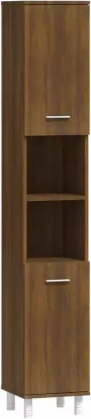 VIDAXL Badkamerkast 30x30x179 cm bewerkt hout bruin eikenkleur - Foto 2
