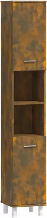 VIDAXL Badkamerkast 30x30x179 cm bewerkt hout gerookt eikenkleurig - Foto 2