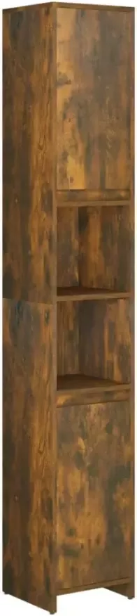 VIDAXL Badkamerkast 30x30x183 5 cm bewerkt hout gerookt eikenkleurig - Foto 2