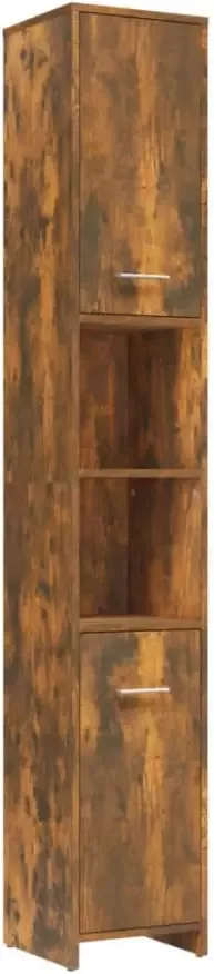 VIDAXL Badkamerkast 30x30x183 5 cm bewerkt hout gerookt eikenkleurig - Foto 1