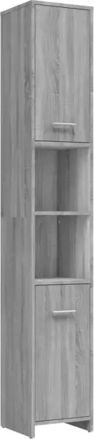 VIDAXL Badkamerkast 30x30x183 5 cm bewerkt hout grijs sonoma eiken - Foto 1