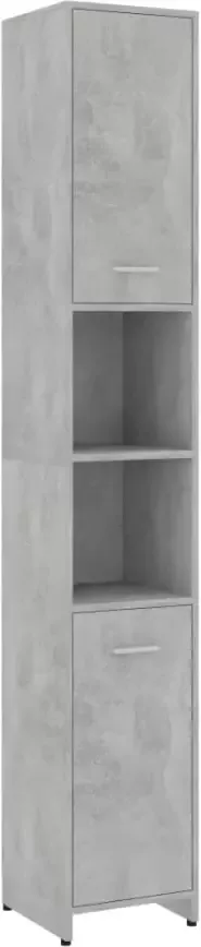 VIDAXL Badkamerkast 30x30x183 5 cm bewerkt hout betongrijs - Foto 3