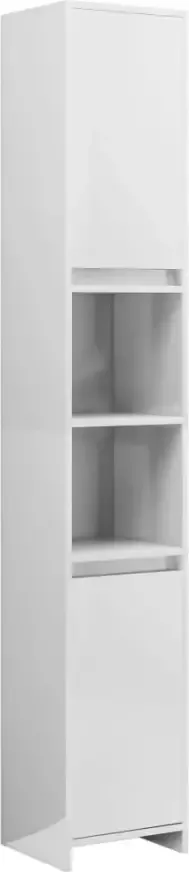 VIDAXL Badkamerkast 30x30x183 5 cm bewerkt hout hoogglans wit - Foto 2
