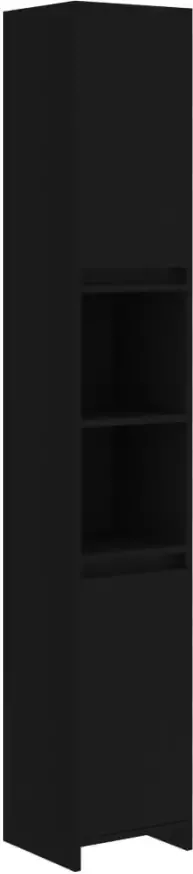 VIDAXL Badkamerkast 30x30x183 5 cm bewerkt hout zwart - Foto 2