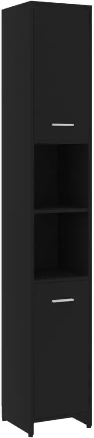 VIDAXL Badkamerkast 30x30x183 5 cm bewerkt hout zwart - Foto 1