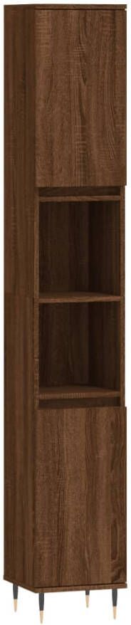 VIDAXL Badkamerkast 30x30x190 cm bewerkt hout bruin eikenkleur - Foto 2