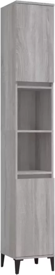 VIDAXL Badkamerkast 30x30x190 cm bewerkt hout grijs sonoma eikenkleur - Foto 3
