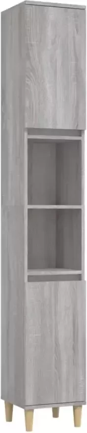 VIDAXL Badkamerkast 30x30x190 cm bewerkt hout grijs sonoma eikenkleur - Foto 2