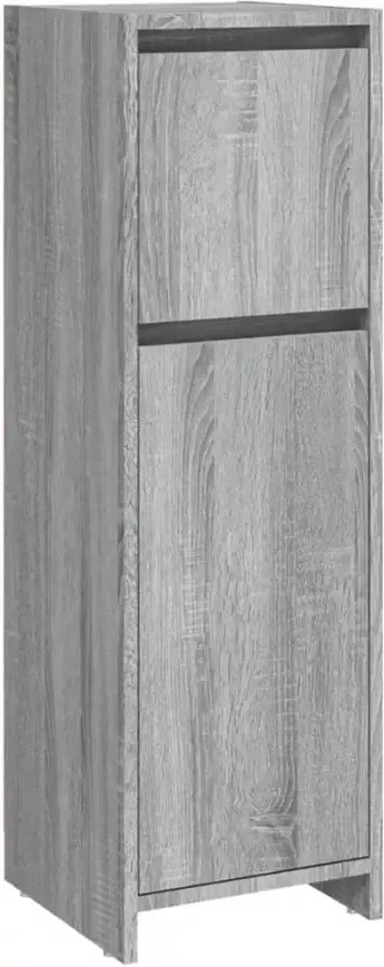 VIDAXL Badkamerkast 30x30x95 cm bewerkt hout grijs sonoma eikenkleurig - Foto 1