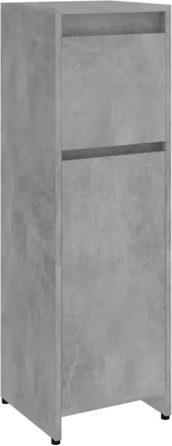 VIDAXL Badkamerkast 30x30x95 cm bewerkt hout betongrijs - Foto 3