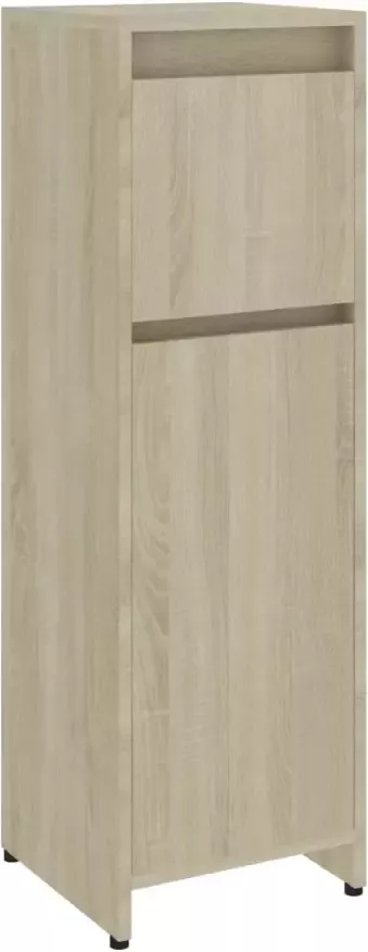 VIDAXL Badkamerkast 30x30x95 cm bewerkt hout sonoma eikenkleurig - Foto 3