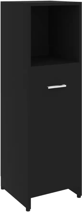 VIDAXL Badkamerkast 30x30x95 cm bewerkt hout zwart - Foto 3