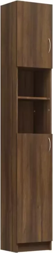 VIDAXL Badkamerkast 32x25 5x190 cm bewerkt hout bruineikenkleurig - Foto 1