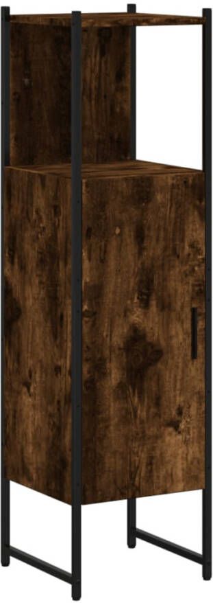 VIDAXL Badkamerkast 33x33x120 5 cm bewerkt hout gerookt eikenkleurig - Foto 3