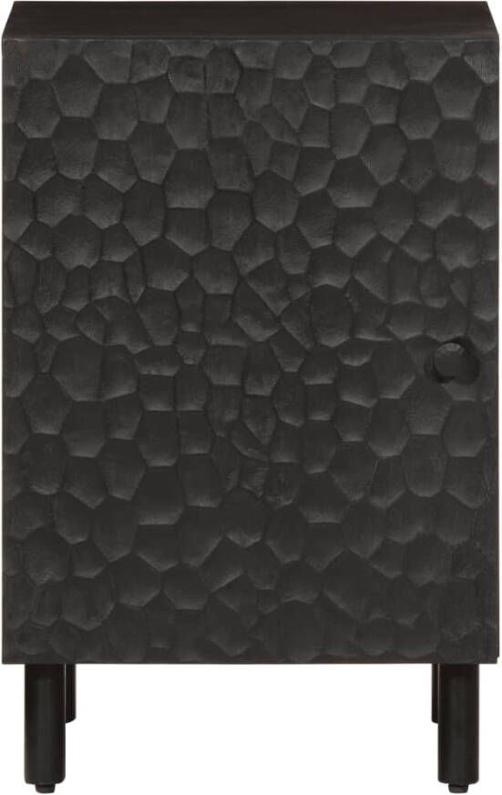 VIDAXL Badkamerkast 38x33x58 cm massief mangohout zwart - Foto 2
