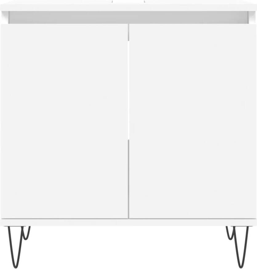 VIDAXL Badkamerkast 58x33x60 cm bewerkt hout wit - Foto 2