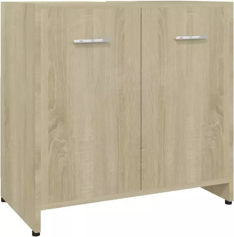 VIDAXL Badkamerkast 60x33x61 cm bewerkt hout sonoma eikenkleurig - Foto 3