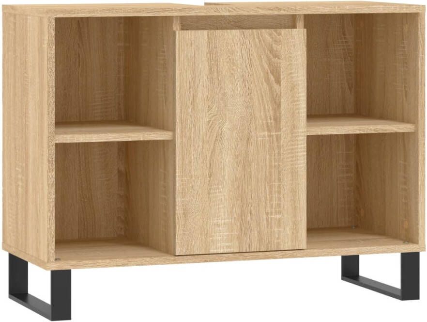 VIDAXL Badkamerkast 80x33x60 cm bewerkt hout sonoma eikenkleurig - Foto 1