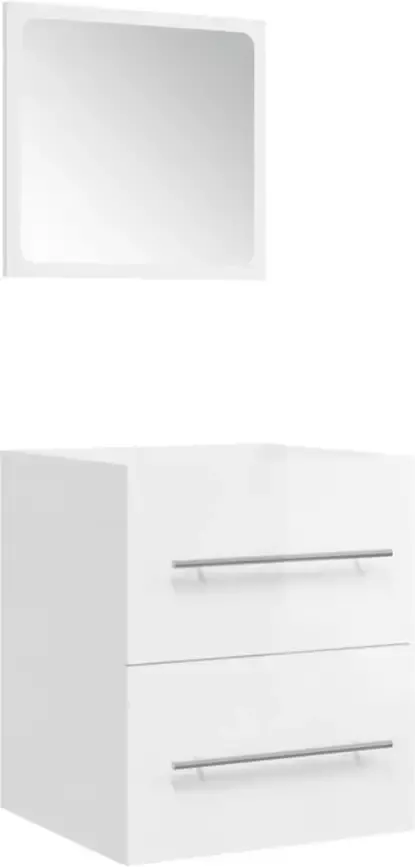 VIDAXL Badkamerkast met spiegel 41x38 5x48 cm hoogglans wit - Foto 2
