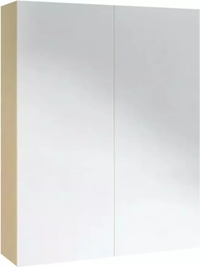 VIDAXL Badkamerkast met spiegel 60x15x75 cm MDF wit en eikenkleurig - Foto 3