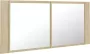 VidaXL Badkamerkast met spiegel en LED 100x12x45 cm sonoma eikenkleur - Thumbnail 3