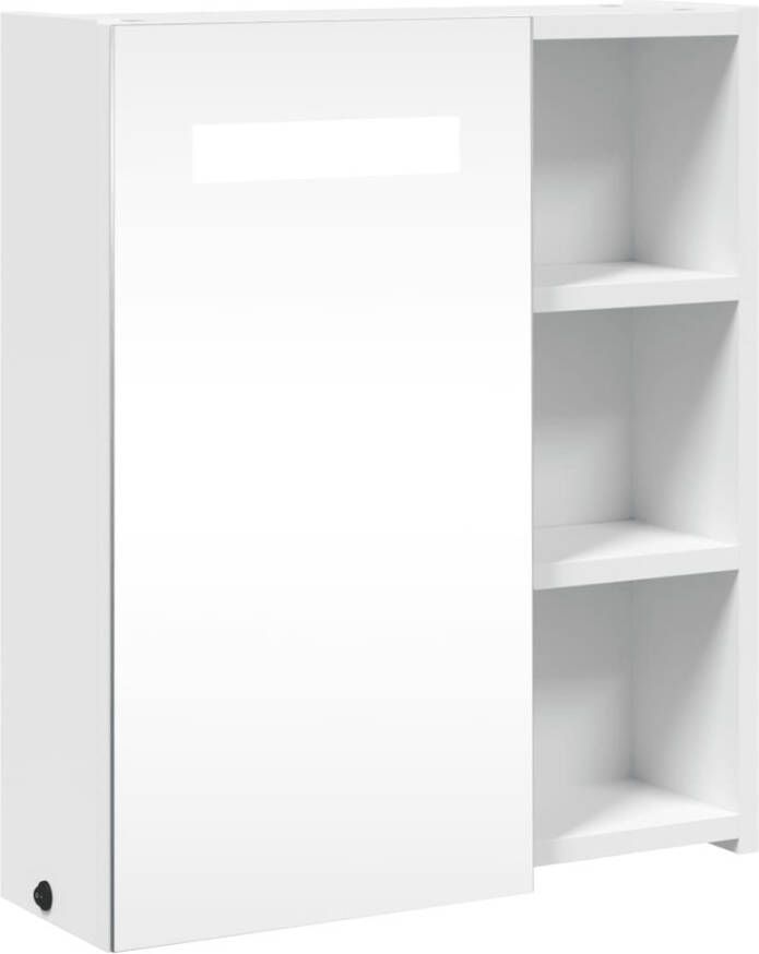 VIDAXL Badkamerkast met spiegel en LED 45x13x52 cm wit - Foto 3