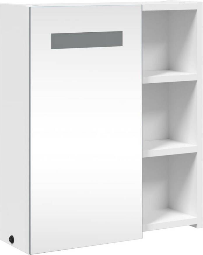 VIDAXL Badkamerkast met spiegel en LED 45x13x52 cm wit - Foto 2