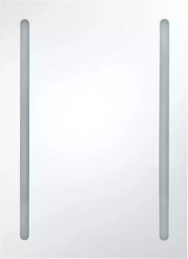 VIDAXL Badkamerkast met spiegel en LED 50x13x70 cm eikenkleurig - Foto 1