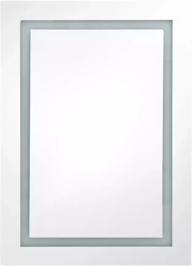 VIDAXL Badkamerkast met spiegel LED 50x13x70 cm glanzend zwart - Foto 1