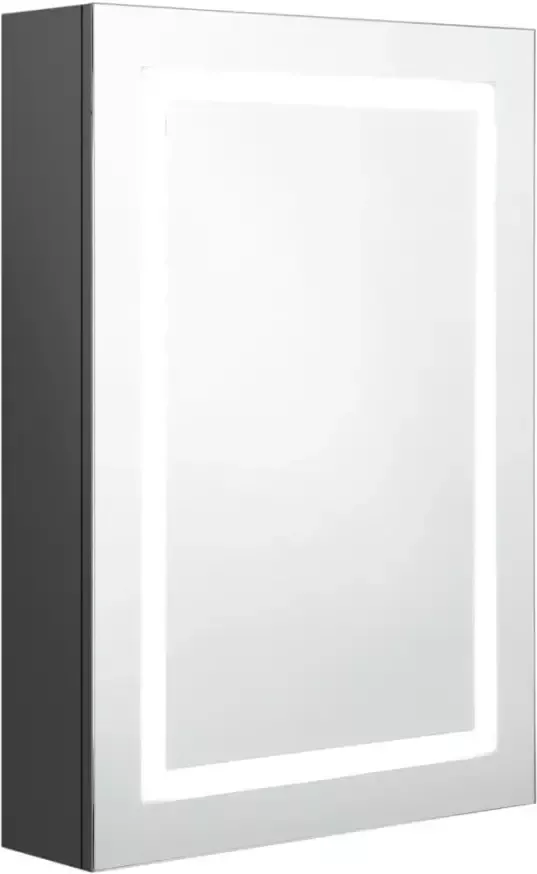 VIDAXL Badkamerkast met spiegel en LED 50x13x70 cm grijs - Foto 2