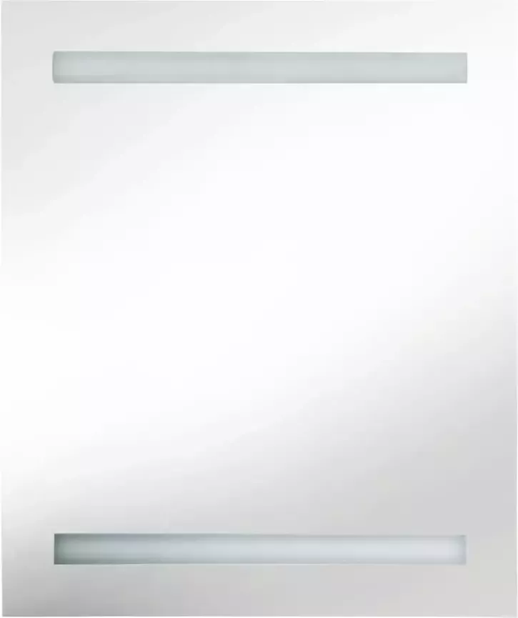 VIDAXL Badkamerkast met spiegel en LED 50x14x60 cm antracietkleurig - Foto 1
