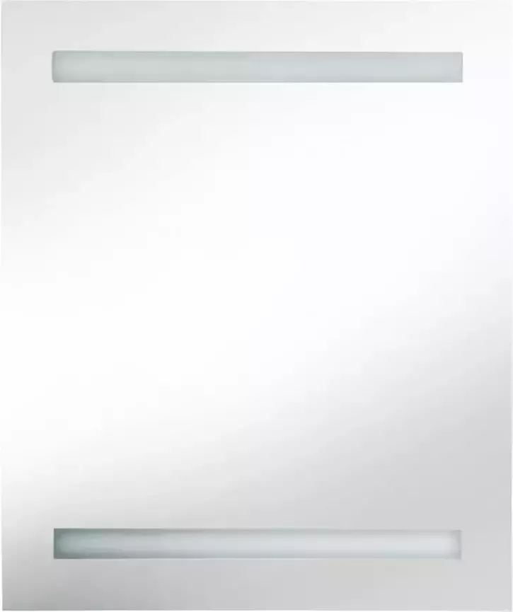 VIDAXL Badkamerkast met spiegel LED 50x14x60 cm glanzend grijs - Foto 1