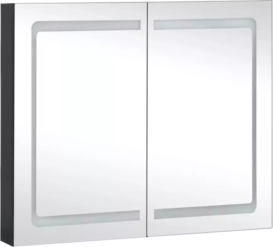 VIDAXL Badkamerkast met spiegel en LED 80x12 2x68 cm - Foto 1