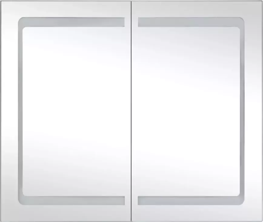 VIDAXL Badkamerkast met spiegel en LED 80x12 2x68 cm - Foto 2